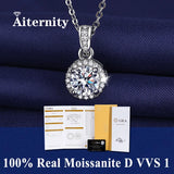 0.5ct-1.0ct VVS1 D Color Moissanite Necklace 925 Soild Sterling Sliver Chain with Certificate Fine Jewelry for Woman Jewelry