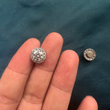1-2ct D Color Moissanite Diamond Magnetic Earrings for Women 925 Sterling Silver Moissanite Stud Earrings Piece Platinum Plated