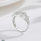 Moissanite Ring for Women 925 Sterling Silver Girls Jewelry Wedding Band Trendy Anniversary Gift Madam Fine Jewelry