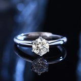 Moissanite Women's Ring Real 925 Sterling Silver D Color Shining Ring With Certificate Proposal Luxury Jewelry Gift