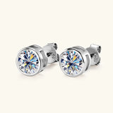 2ct Moissanite Earrings For Men Lab Diamond White/Yellow Gold Plated 925 Sterling Silver Stud Earring Luxury Fine Jewelry Women