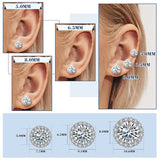 TUHE Real Moissanite Stud Earrings 925 Silver For Women Moissanite VVS1 D Color Diamond Cut Pass Diamond Tester Jewelry Gifts
