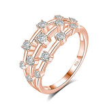 Moissanite Ring for Women 925 Sterling Silver Girls Jewelry Wedding Band Trendy Anniversary Gift Madam Fine Jewelry