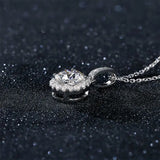100% Moissanite Diamond Pendant Necklaces For Women 925 Sterling Silver Luxury Chain Trending Iced Bling Wedding Fine  Jewelry