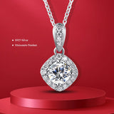 100% Moissanite Diamond Pendant Necklaces For Women 925 Sterling Silver Luxury Chain Trending Iced Bling Wedding Fine  Jewelry