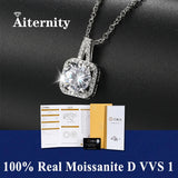 0.5ct-1.0ct VVS1 D Color Moissanite Necklace 925 Soild Sterling Sliver Chain with Certificate Fine Jewelry for Woman Jewelry