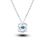 Moissanite Necklace For Women 100% Sterling S925 Silver With White Gold Plated Lab Diamond Jewelry Wedding Pendant with O-chain