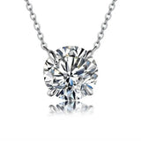 Moissanite Dia 6.5mm 0.5-5CT Woman Pendant Sier Necklace For Women Chains Party Bridal Fine Jewelry 925sterling Silver Necklace