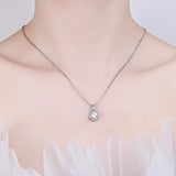 100% Moissanite Diamond Pendant Necklaces For Women 925 Sterling Silver Luxury Chain Trending Iced Bling Wedding Fine  Jewelry