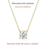 Smyoue 1-5CT Rose Gold Color Moissanite Necklace for Women D Color Sparkling Classic Lab Diamon Pendant Sterling Silver 925 100%
