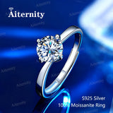 Moissanite Women's Ring Real 925 Sterling Silver D Color Shining Ring With Certificate Proposal Luxury Jewelry Gift