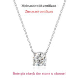 Smyoue 1-5CT Rose Gold Color Moissanite Necklace for Women D Color Sparkling Classic Lab Diamon Pendant Sterling Silver 925 100%
