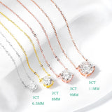 Smyoue 1-5CT Rose Gold Color Moissanite Necklace for Women D Color Sparkling Classic Lab Diamon Pendant Sterling Silver 925 100%