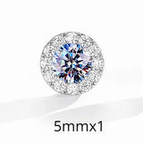 1-2ct D Color Moissanite Diamond Magnetic Earrings for Women 925 Sterling Silver Moissanite Stud Earrings Piece Platinum Plated