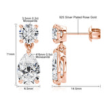 100% Real Moissanite Dangling Earrings For Women Lab Diamond Eardrop 925 Sterling Silver Jewelry Girl Valentine's Day Gift