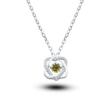 Moissanite Necklace For Women 100% Sterling S925 Silver With White Gold Plated Lab Diamond Jewelry Wedding Pendant with O-chain