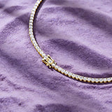 IOGOU 3mm Round Moissanite Full Tennis Bracelets 14k Gold Filled Bracelet for Women Men Couples GRA Certified Sparkling Jewelry
