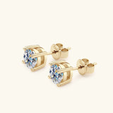 2ct Moissanite Earrings For Men Lab Diamond White/Yellow Gold Plated 925 Sterling Silver Stud Earring Luxury Fine Jewelry Women