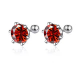TY 0.3-2CT Moissanite Earrings 925 Sterling Silver Round Cut Stud Earrings Piercing Earrings for Men and Women Fine Jewelry