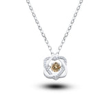 Moissanite Necklace For Women 100% Sterling S925 Silver With White Gold Plated Lab Diamond Jewelry Wedding Pendant with O-chain