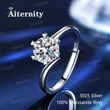Moissanite Women's Ring Real 925 Sterling Silver D Color Shining Ring With Certificate Proposal Luxury Jewelry Gift