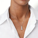 A 925 sterling silver pendant necklace with 1.8 carats of moissanite, featuring a fashionable, trendy, classic, elegant, and ver