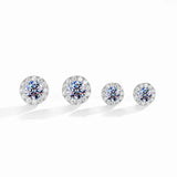 1-2ct D Color Moissanite Diamond Magnetic Earrings for Women 925 Sterling Silver Moissanite Stud Earrings Piece Platinum Plated