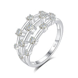 Moissanite Ring for Women 925 Sterling Silver Girls Jewelry Wedding Band Trendy Anniversary Gift Madam Fine Jewelry