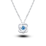 Moissanite Necklace For Women 100% Sterling S925 Silver With White Gold Plated Lab Diamond Jewelry Wedding Pendant with O-chain
