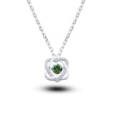 Moissanite Necklace For Women 100% Sterling S925 Silver With White Gold Plated Lab Diamond Jewelry Wedding Pendant with O-chain